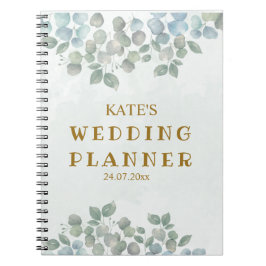 Cuaderno Planificador de bodas verde Eucalyptus sage