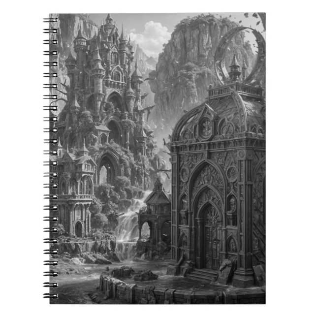 Cuaderno planificador de calendario de arte digital de IA (Frente)