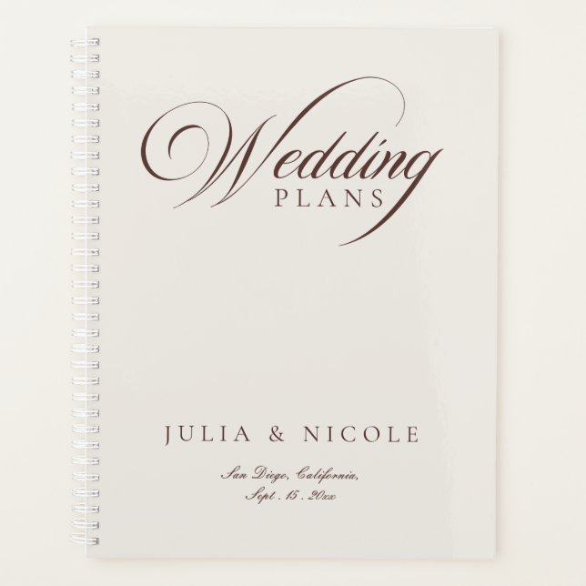 Cuaderno Planificador de Caligrafía Marrón Marfil  (Anverso)