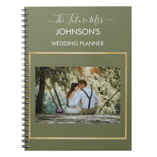 Cuaderno Planificador de casamiento fotográfico personaliza (Frente)