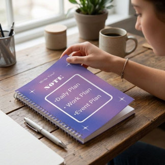 Cuaderno planificador de estrella de gradiente