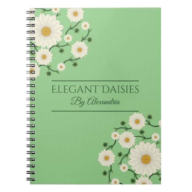 Cuaderno Planificador de Eventos de Flor de Margarita Perso (Frente)