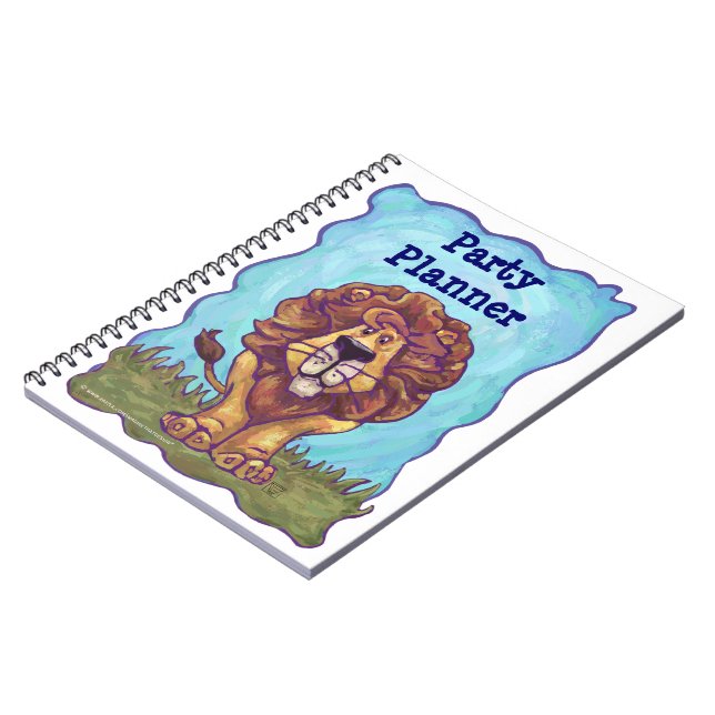 Cuaderno Planificador de Fiesta de León Adorable (Lado Izquierdo)