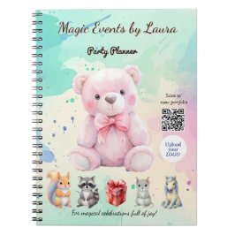 Cuaderno Planificador de Fiestas Infantiles Logo Código QR