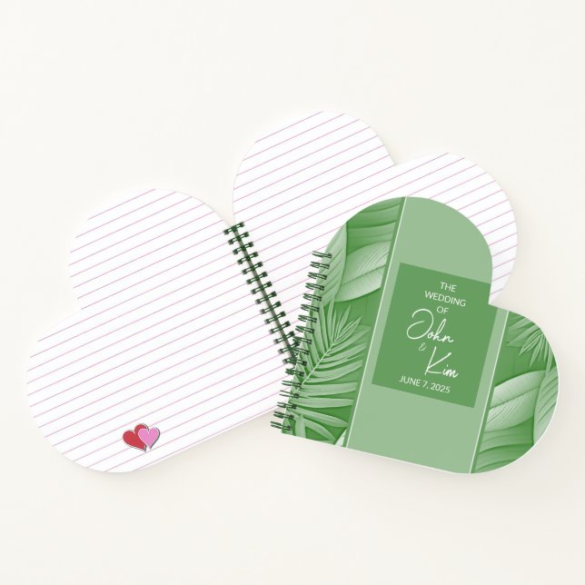 Cuaderno Planificador de la boda verde tropical (Interior)