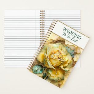 Cuaderno Planificador de Lista de Tareas para Boda de Rosas