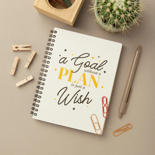 Cuaderno Planificador de Metas de Letra Elegante Graduado P