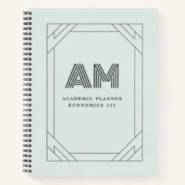 Cuaderno Planificador de monograma personalizado minimalist