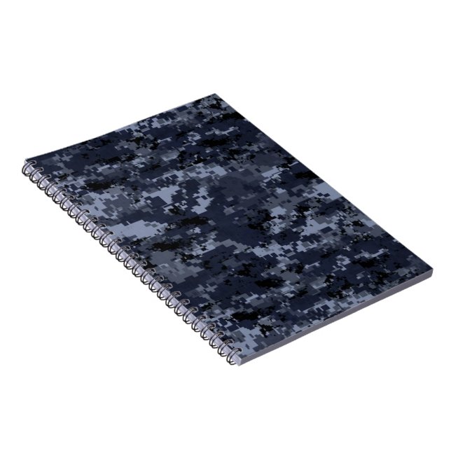 Cuaderno Planificador de portátiles de camuflaje azul milit (Lado Derecho)