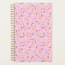 Cuaderno Planificador de Sprinkles de Donut Rosa A