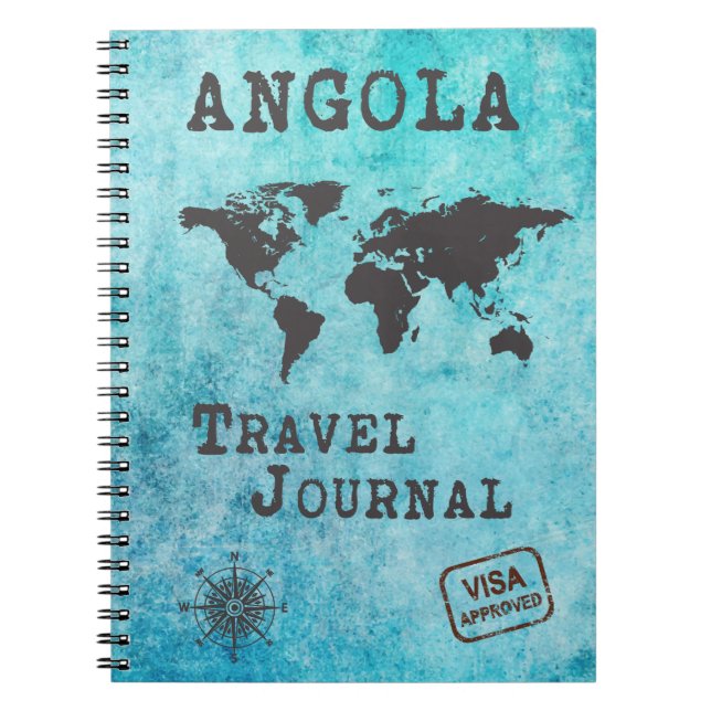 Cuaderno Planificador de viaje de vacaciones de Angola (Frente)