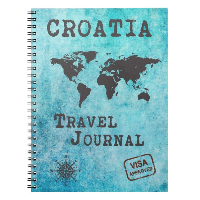 Cuaderno Planificador de viaje de vacaciones de diario de v (Frente)