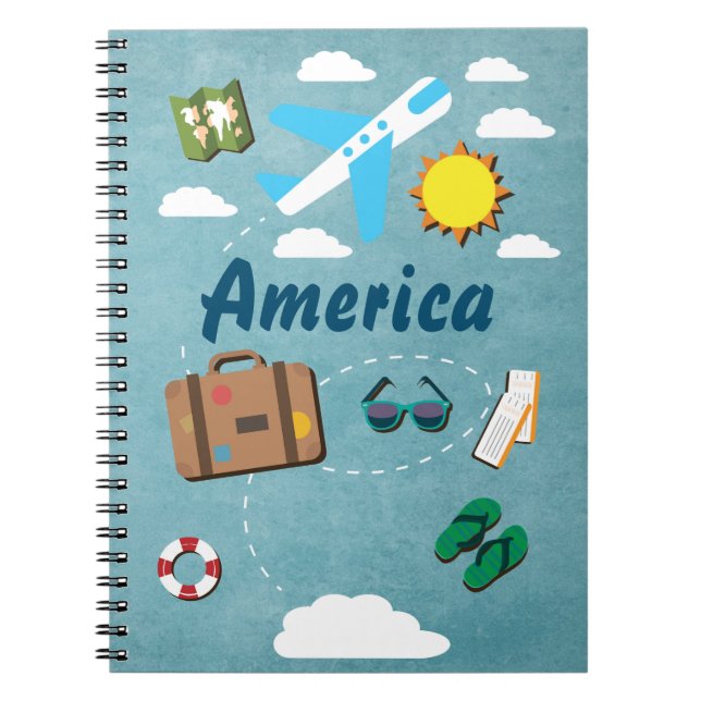 Cuaderno Planificador de viaje de vacaciones de Personaliza (Frente)