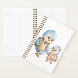 Cuaderno Planificador Diario de Pájaro Adorable