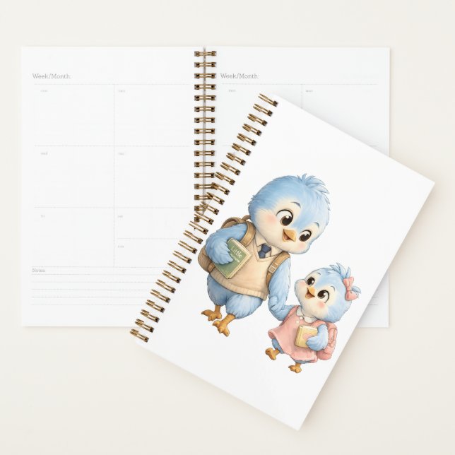 Cuaderno Planificador Diario de Pájaro Adorable (Demostración)