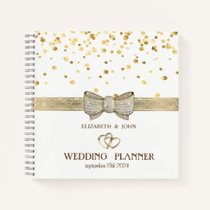 Cuaderno Planificador Nupcial Personalizado Confeti, Lazo, 