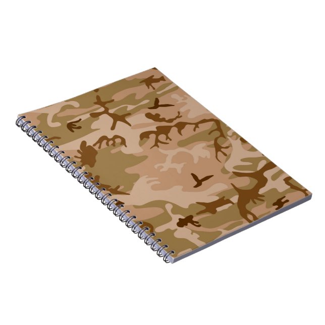 Cuaderno Planificador para portátiles de camuflaje de arena (Lado Derecho)