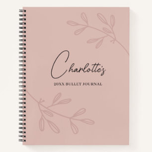 Cuaderno Planificador personal Rubor Pink Elegent Bullet Jo