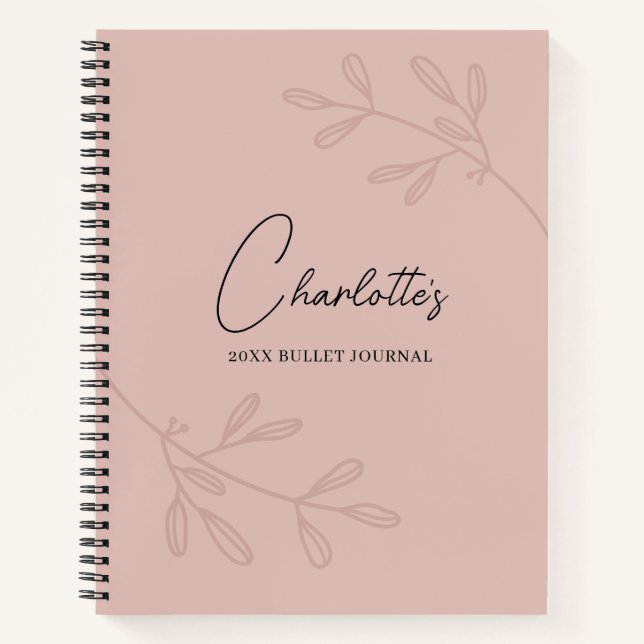 Cuaderno Planificador personal Rubor Pink Elegent Bullet Jo (Anverso)