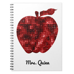 Cuaderno Planificador rojo personalizado de Apple de la