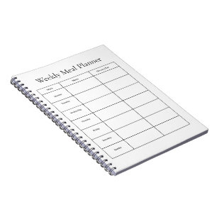 Cuaderno Planificador Semanal de Comidas