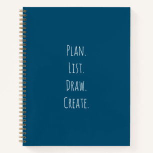 Cuaderno Planificar. Listar. Dibujar. Crear. Blue Bullet Jo