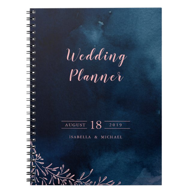 Cuaderno Planilla de bodas rústica de caligrafía ruidosa de (Frente)