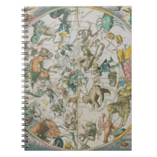 Cuaderno Planisferio celestial que muestra los Rótulos del