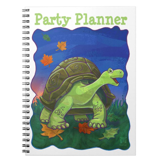 Cuaderno Planner de Fiesta de tortuga (Frente)
