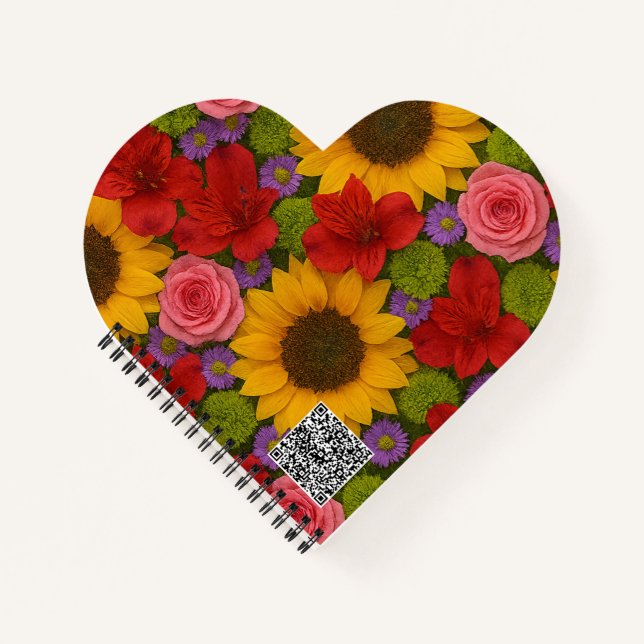 Cuaderno Planner de girasol y Rosa (Anverso)
