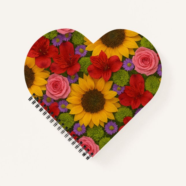 Cuaderno Planner de girasol y Rosa (Anverso)