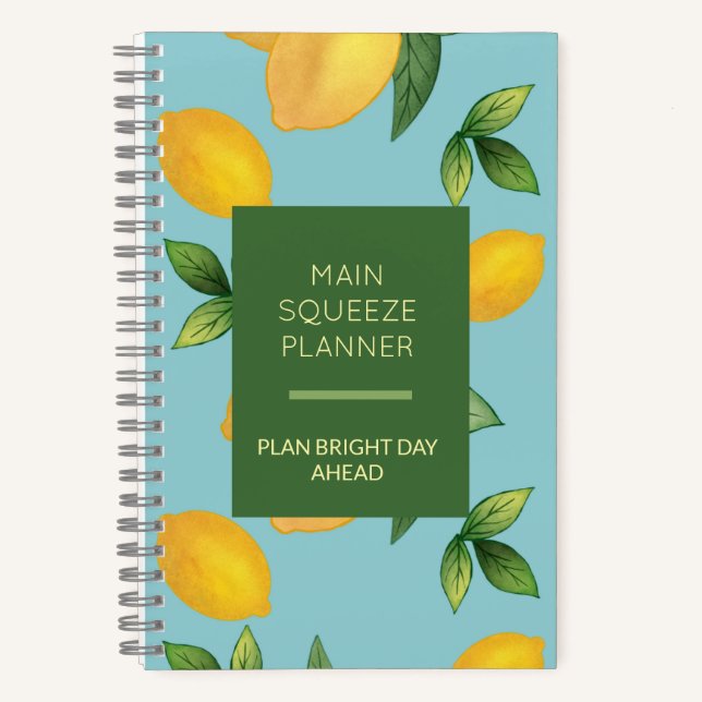 Cuaderno Planner de limón principal (Anverso)
