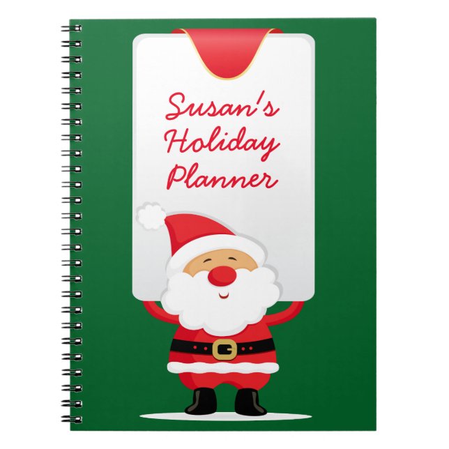 Cuaderno Planner de vacaciones de Santa Cute (Frente)