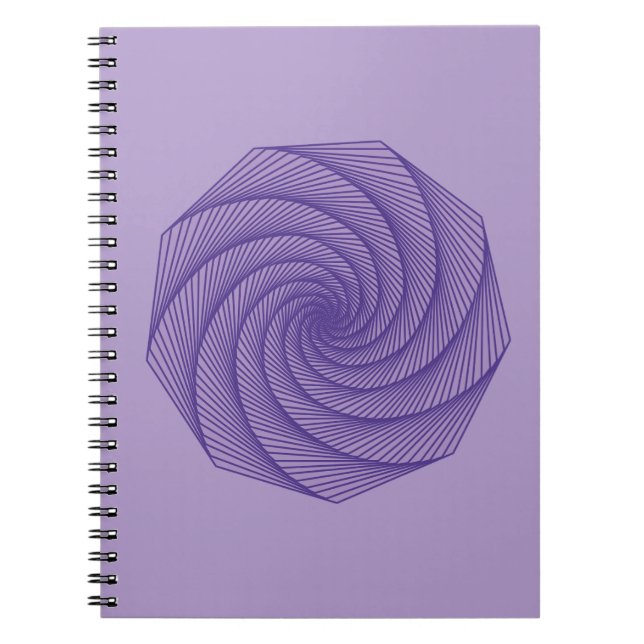 Cuaderno plano geométrico Violet (Frente)