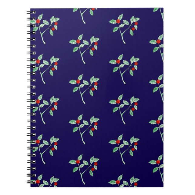 Cuaderno planta de berry roja (Frente)