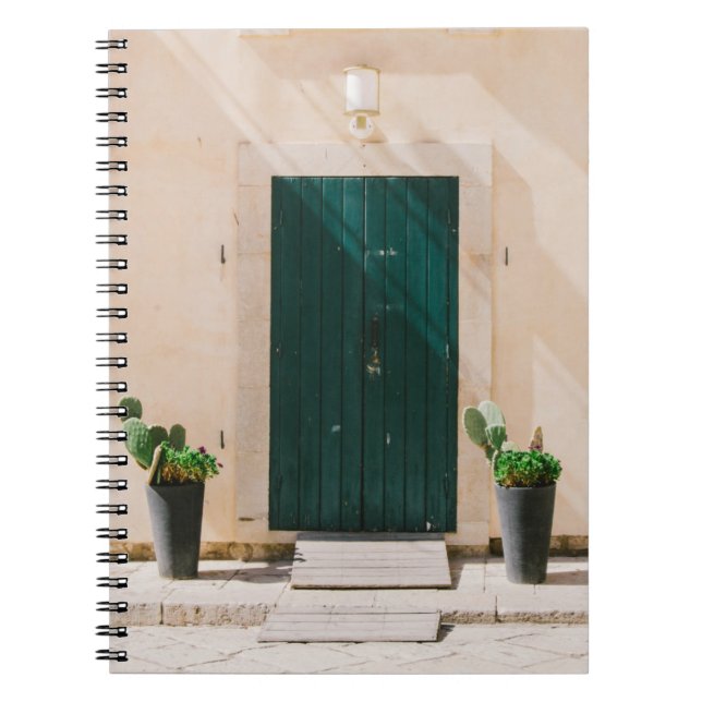CUADERNO PLANTA DE CACTUO VERDE CERCA DE LA PUERTA VERDE (Frente)