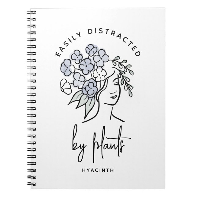 Cuaderno Planta de Cuta Floral Boho de Jardinero Distrado (Frente)