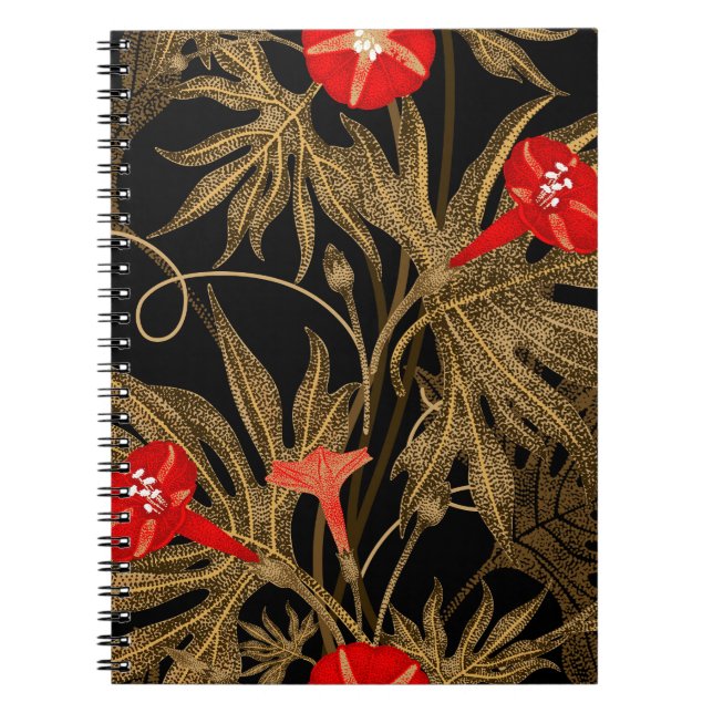 Cuaderno Planta de escalada Ivy: Vintage dorado. (Frente)