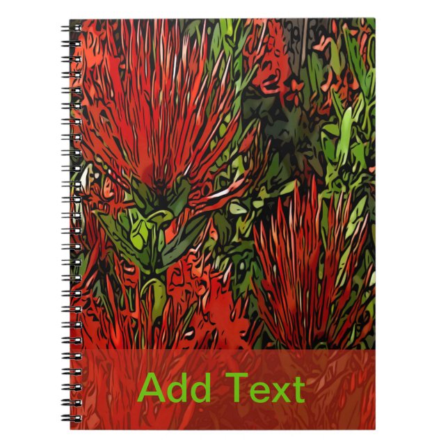 Cuaderno Planta de Fuego de Naranja Rojo (Frente)