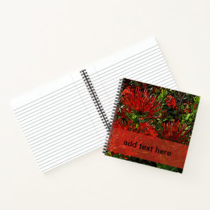 Cuaderno Planta de Fuego de Naranja Rojo