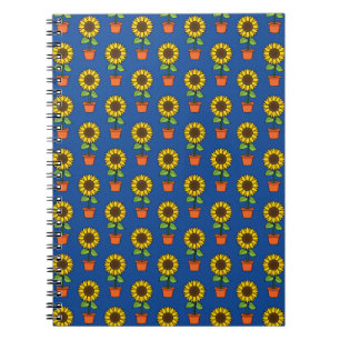 Cuaderno Planta de girasol en patrón de cacerola