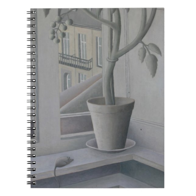 Cuaderno Planta en aceite de la ventana en el panel (Frente)