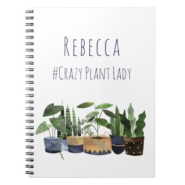 Cuaderno Planta loca de Lady Pot |Cactus Garden Notebook (Frente)