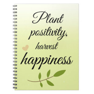 Cuaderno Planta Positividad, Cosecha Felicidad