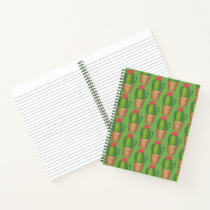 Cuaderno Planta Potente de Flor de Cactus Green