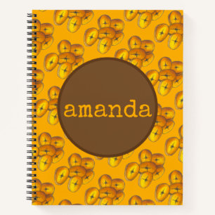 Cuaderno Plantaciones fritas cocinando plátanos comida cari