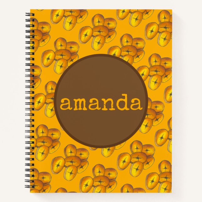 Cuaderno Plantaciones fritas cocinando plátanos comida cari (Anverso)