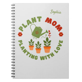 Cuaderno Plantar a mamá con amor personalizado