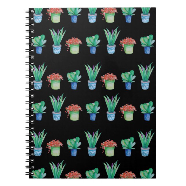 Cuaderno Plantas acuarelas y diseño de suculentos (Frente)