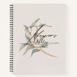 Cuaderno Plantas de acuarela elegantes y personalizadas